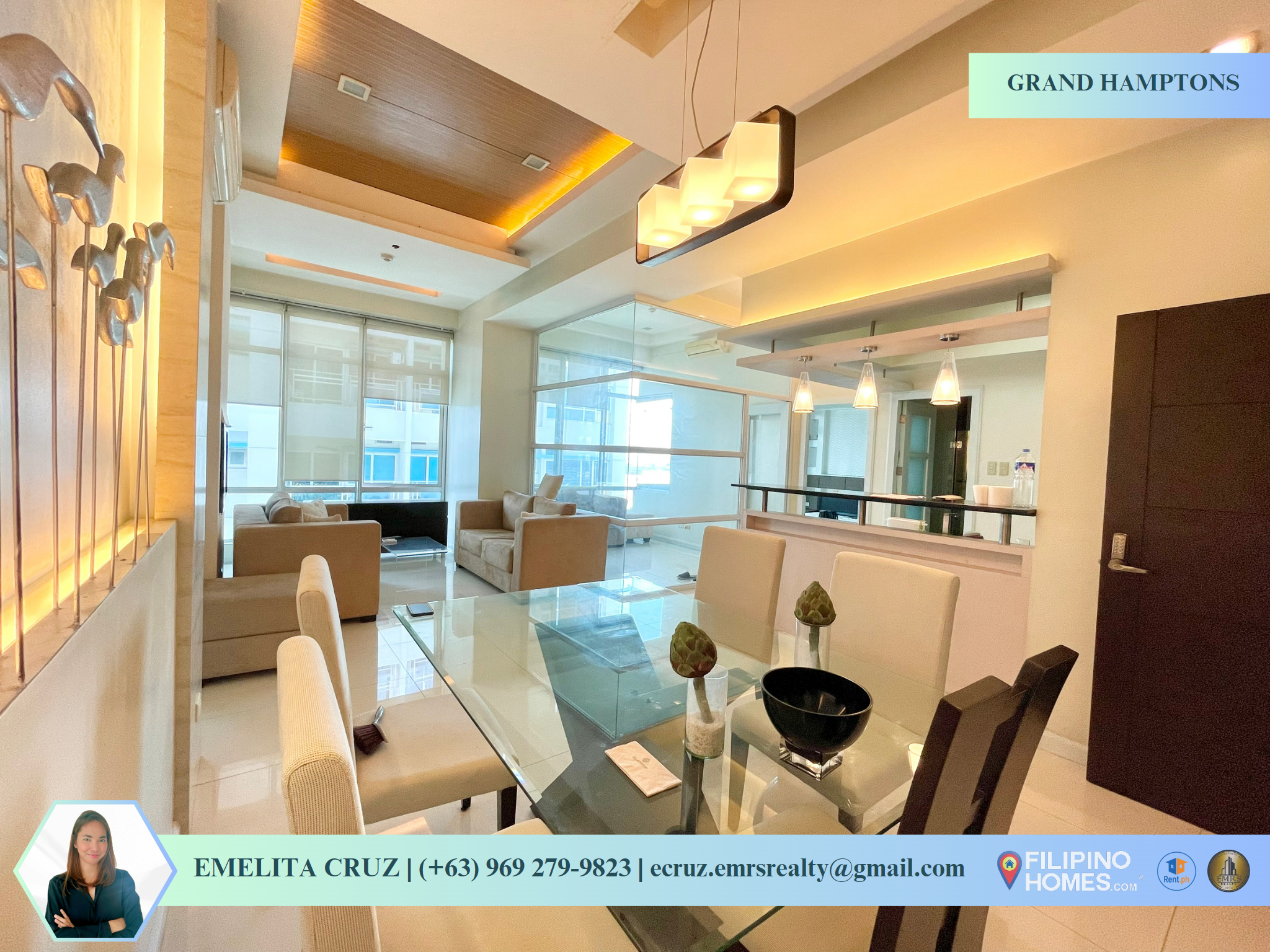 2BR FURNISHED UNIT w/ BALCONY FOR LEASE at The Grand Hamptons