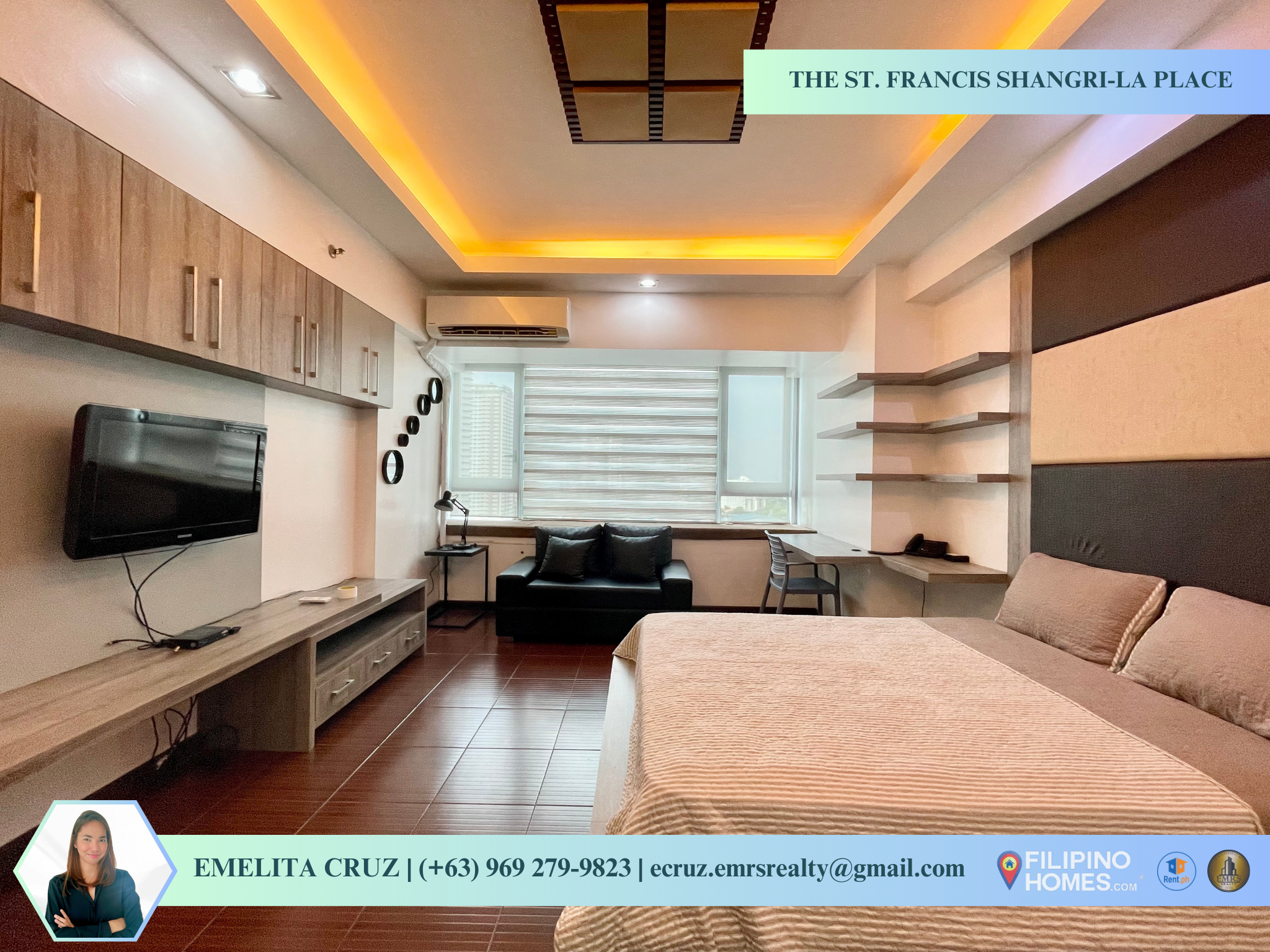 EXECUTIVE STUDIO UNIT FOR RENT & SALE at The St. Francis Shangri-La Place