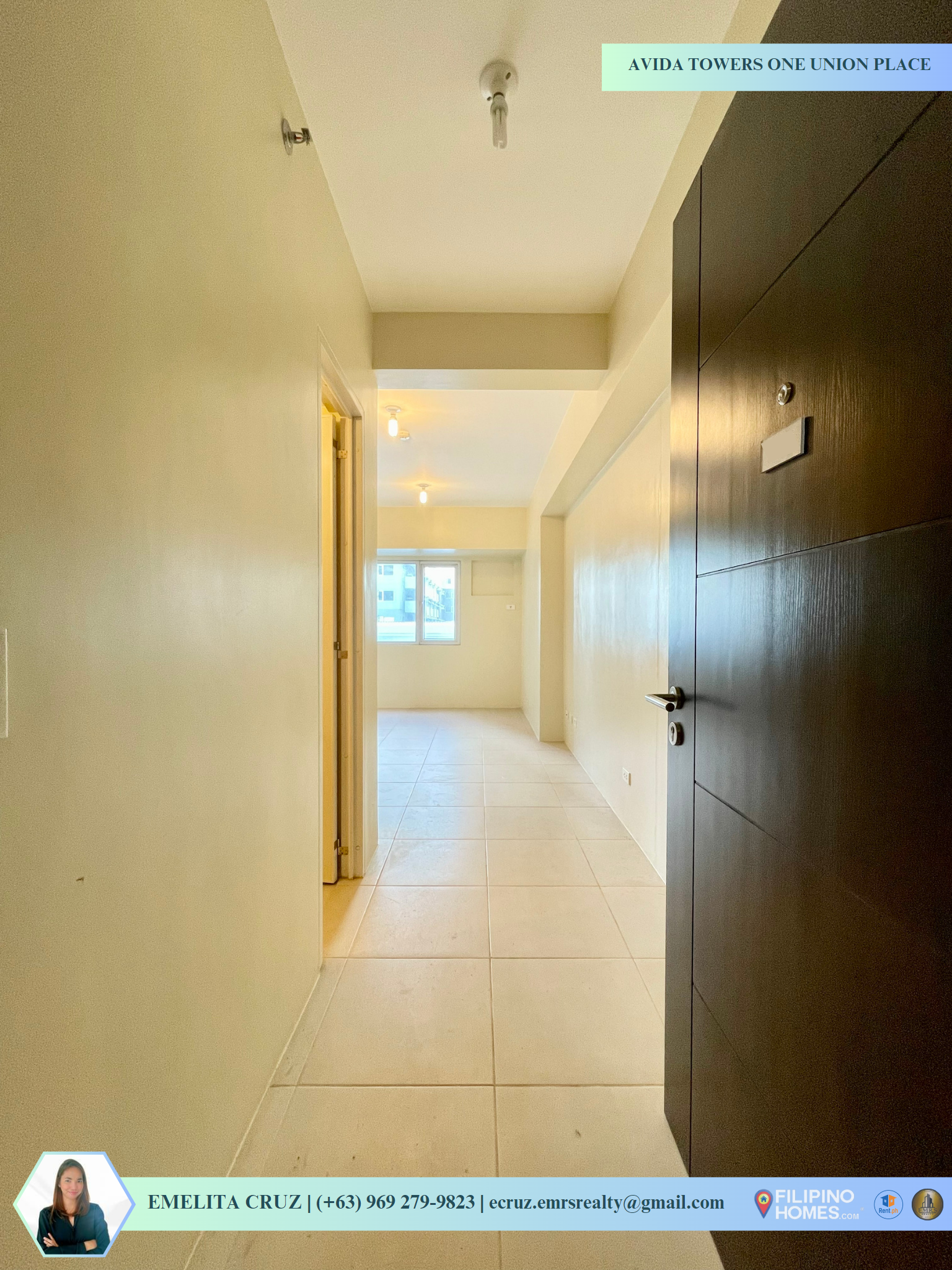 BRAND NEW STUDIO UNIT FOR LEASE  at AVIDA TOWERS ONE UNION PLACE, ARCA SOUTH