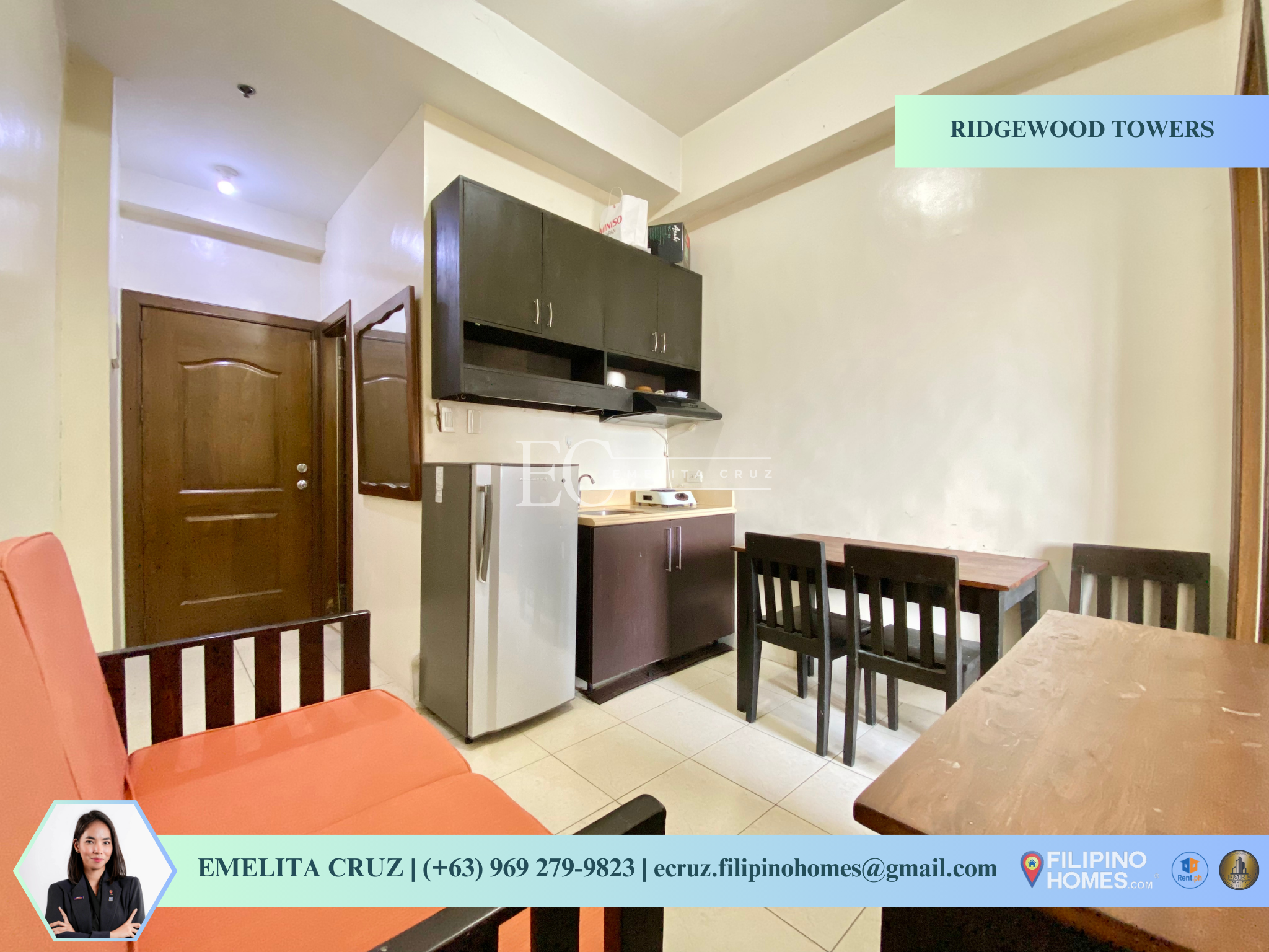 FURNISHED 1BR FOR RENT AT RIDGEWOOD TOWERS